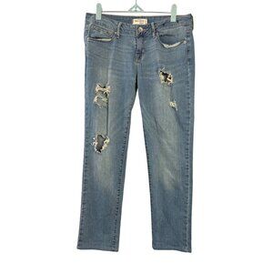 Bullhead Black Cropped Skinny Jeans Juniors Size 9 Distressed Destroyed